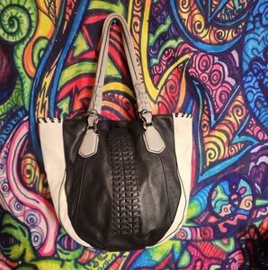 Black and Cream Women's Bag